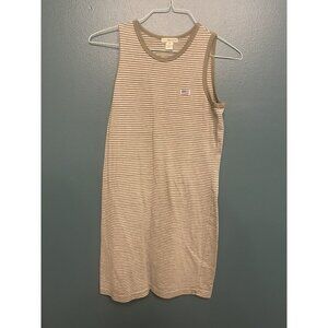 Basic Equipment Vintage Striped Green Dress Size Small
